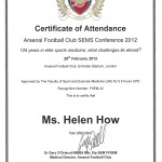 Arsenal SEMS Certificates Conferences2012