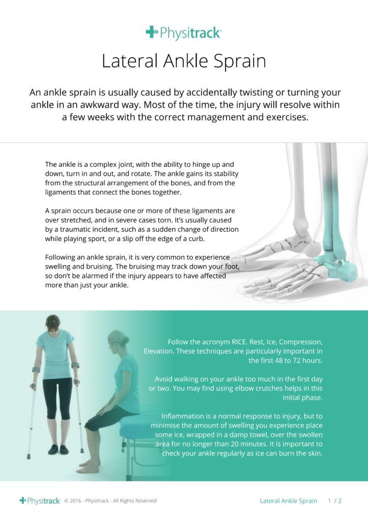 Ankle Sprain And Exercises - Osteopath Edinburgh